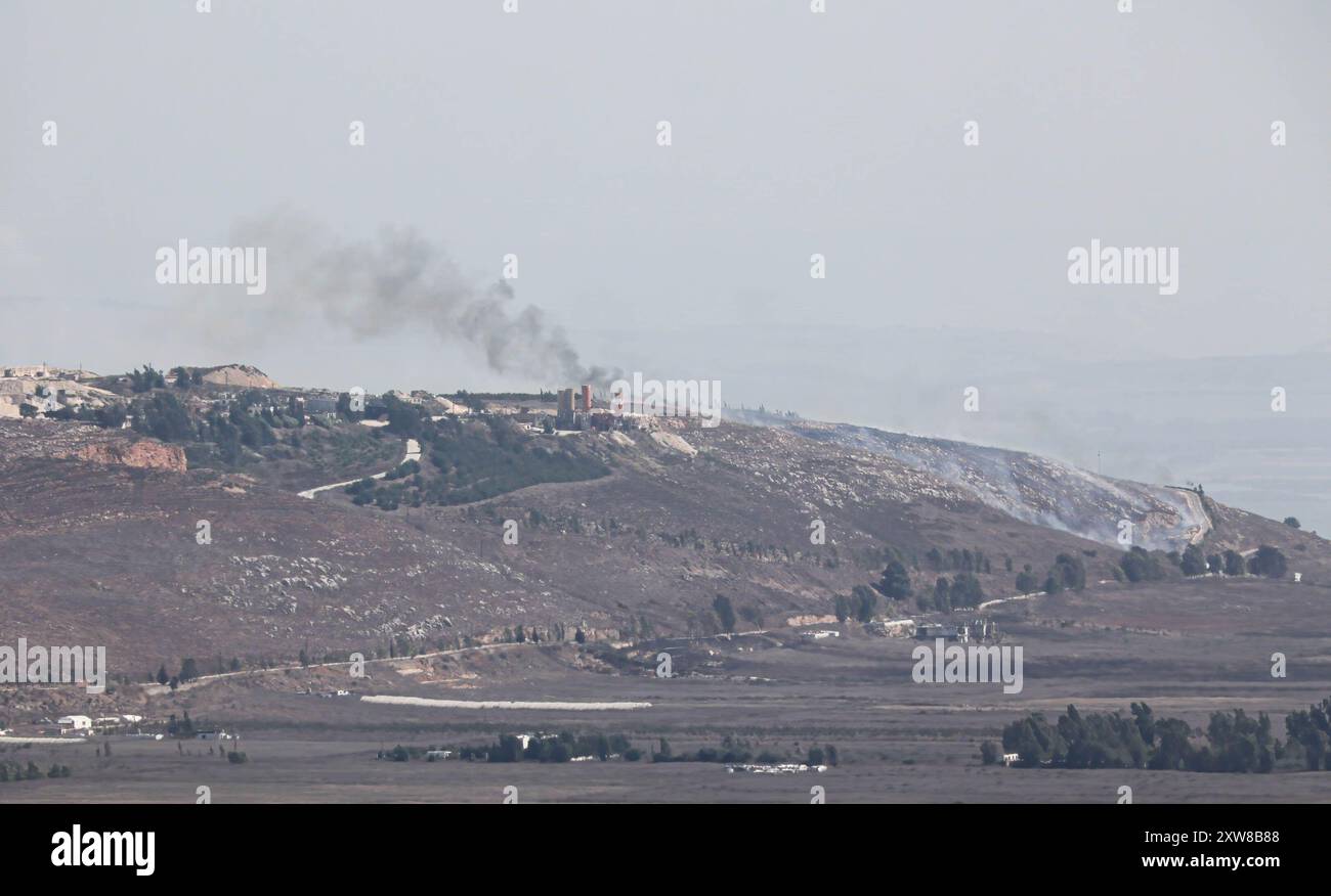 Khiam, Libanon. August 2024. Ein Blick auf die Gegend um die Stadt Khiam nach dem Beschuss der israelischen Verteidigungskräfte. (Foto: Vasily Krestyaninov/SOPA Image/SIPA USA) Credit: SIPA USA/Alamy Live News Stockfoto