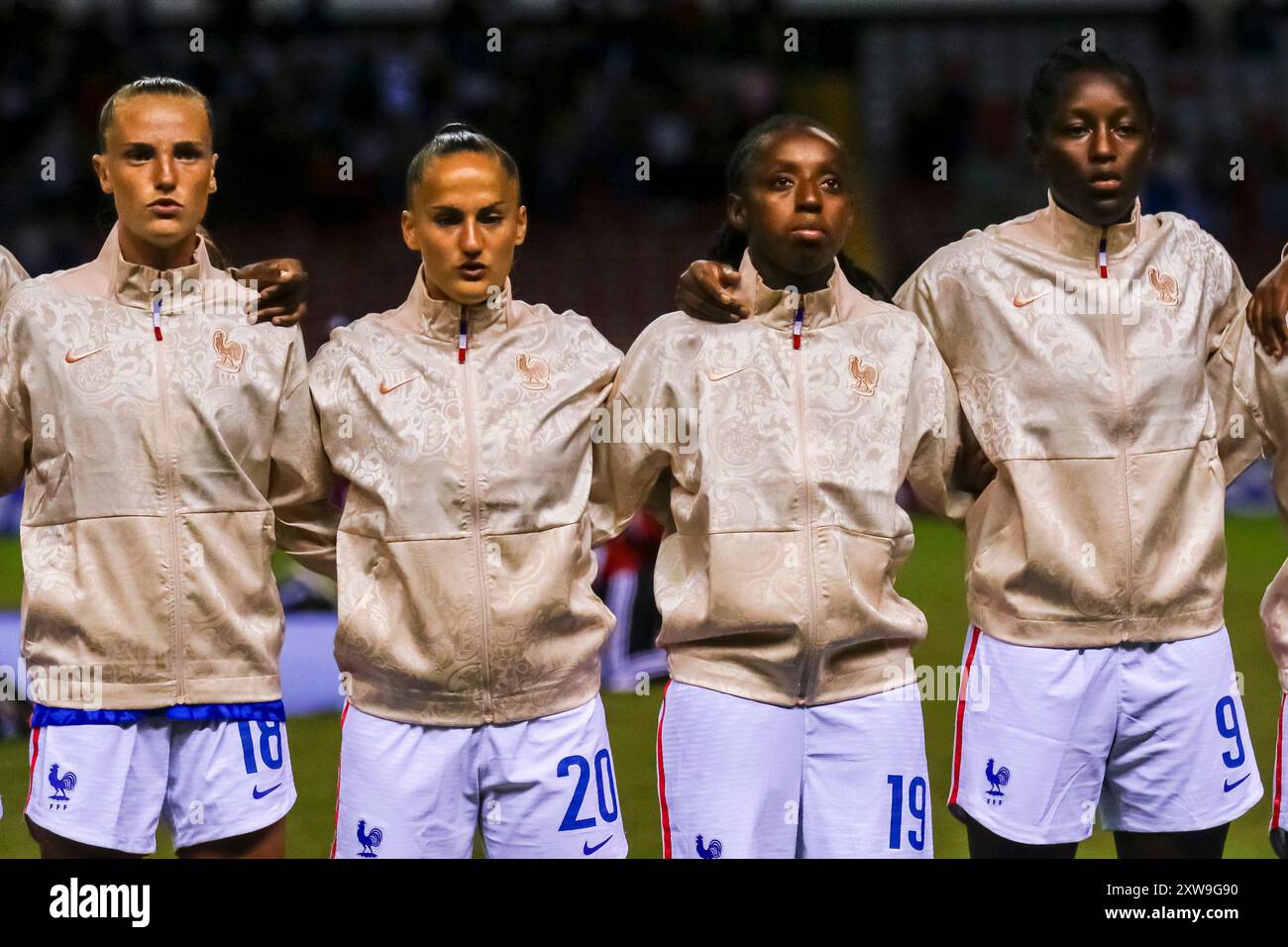 Manssita Traore, Hawa Sangare, Jade Le Guilly und Megane Hoeltzel aus Frankreich beim Spiel Frankreich gegen Korea Rep Stockfoto