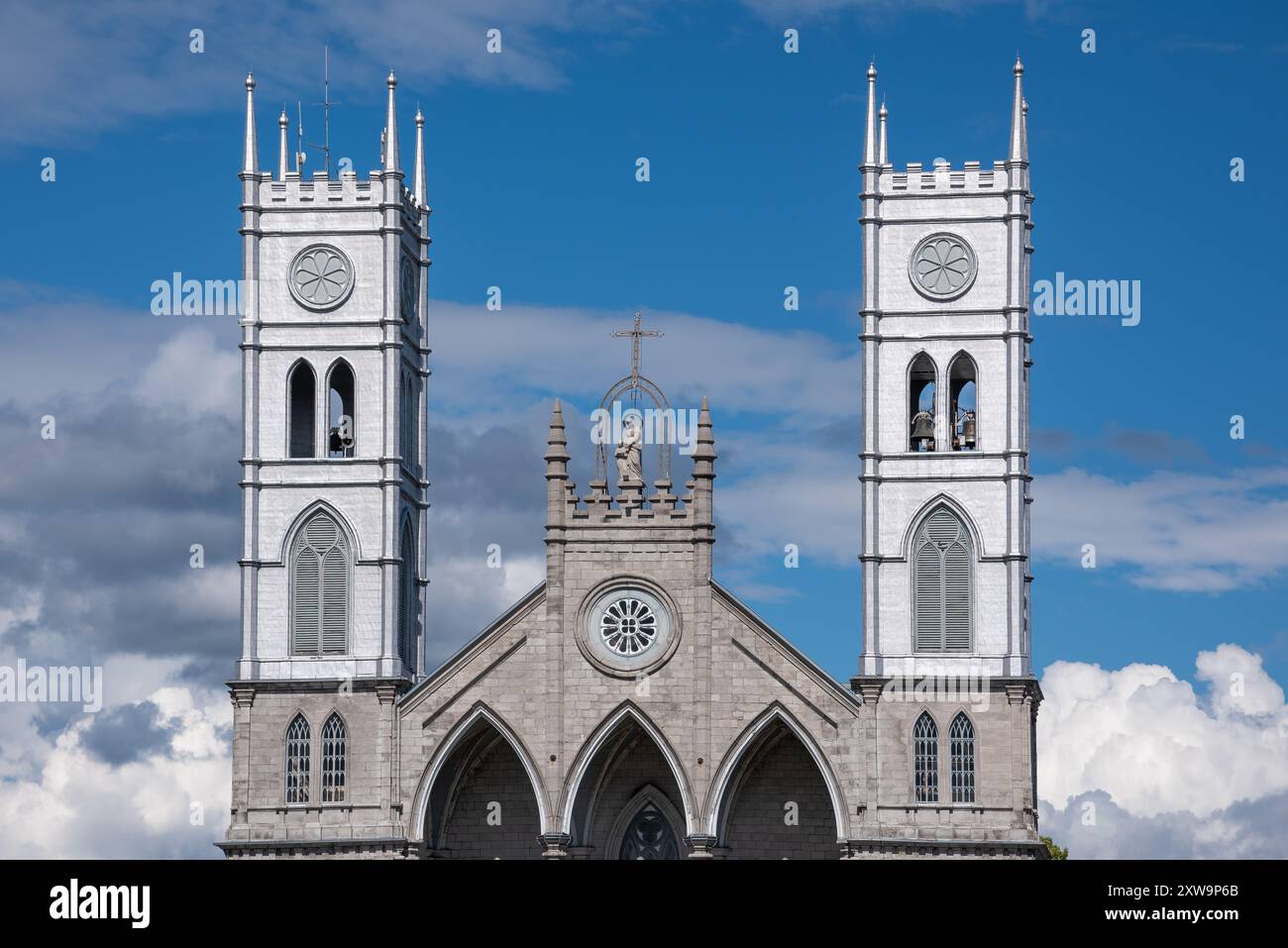 Glockenturm der katholischen Kirche Sainte-Anne-de-la-Perade (Sainte-Anne-de-la-Perade, Quebec, Kanada) Stockfoto