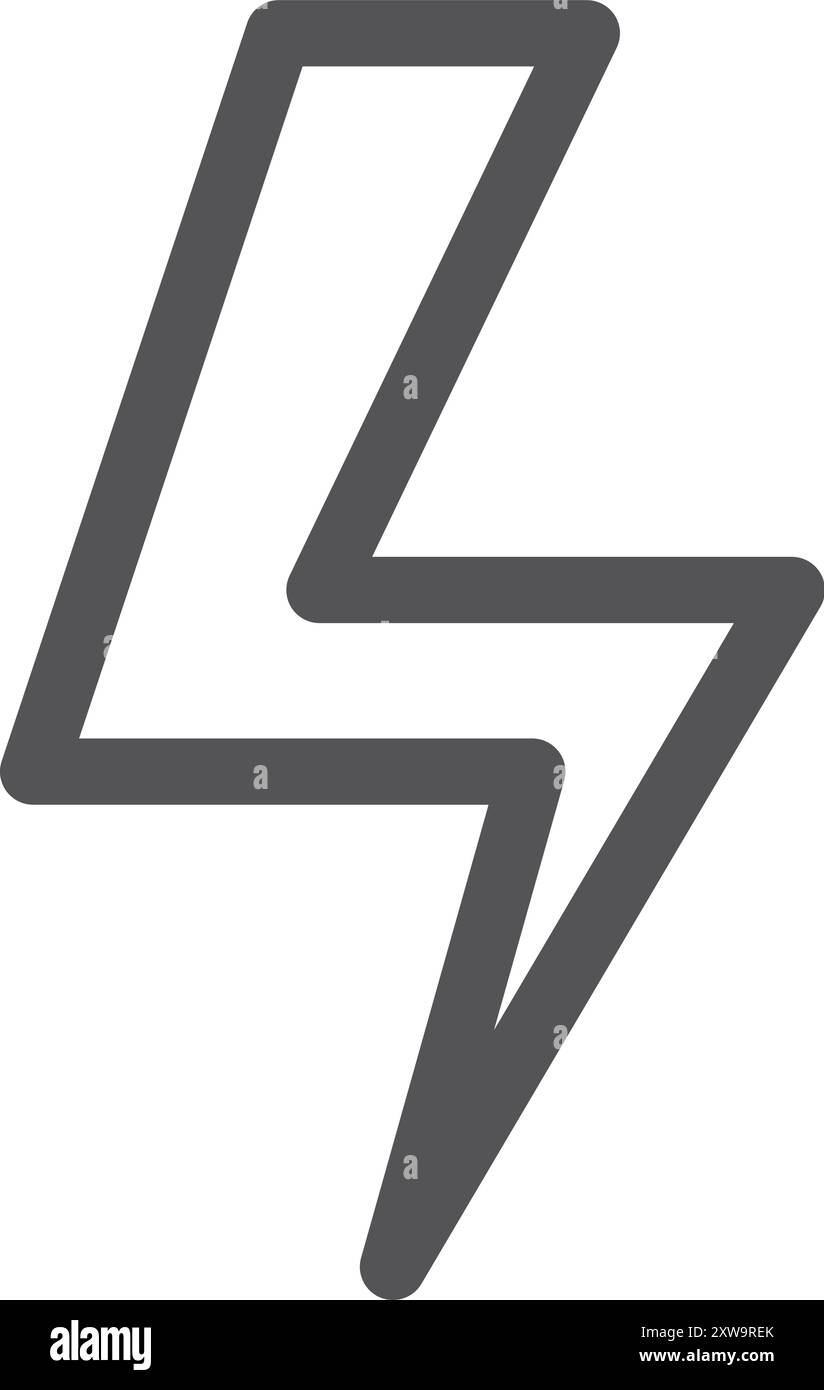 Thunderbolt-Symbol. Symbol für die Stromversorgung. Elektrisches Energiezeichen Stock Vektor