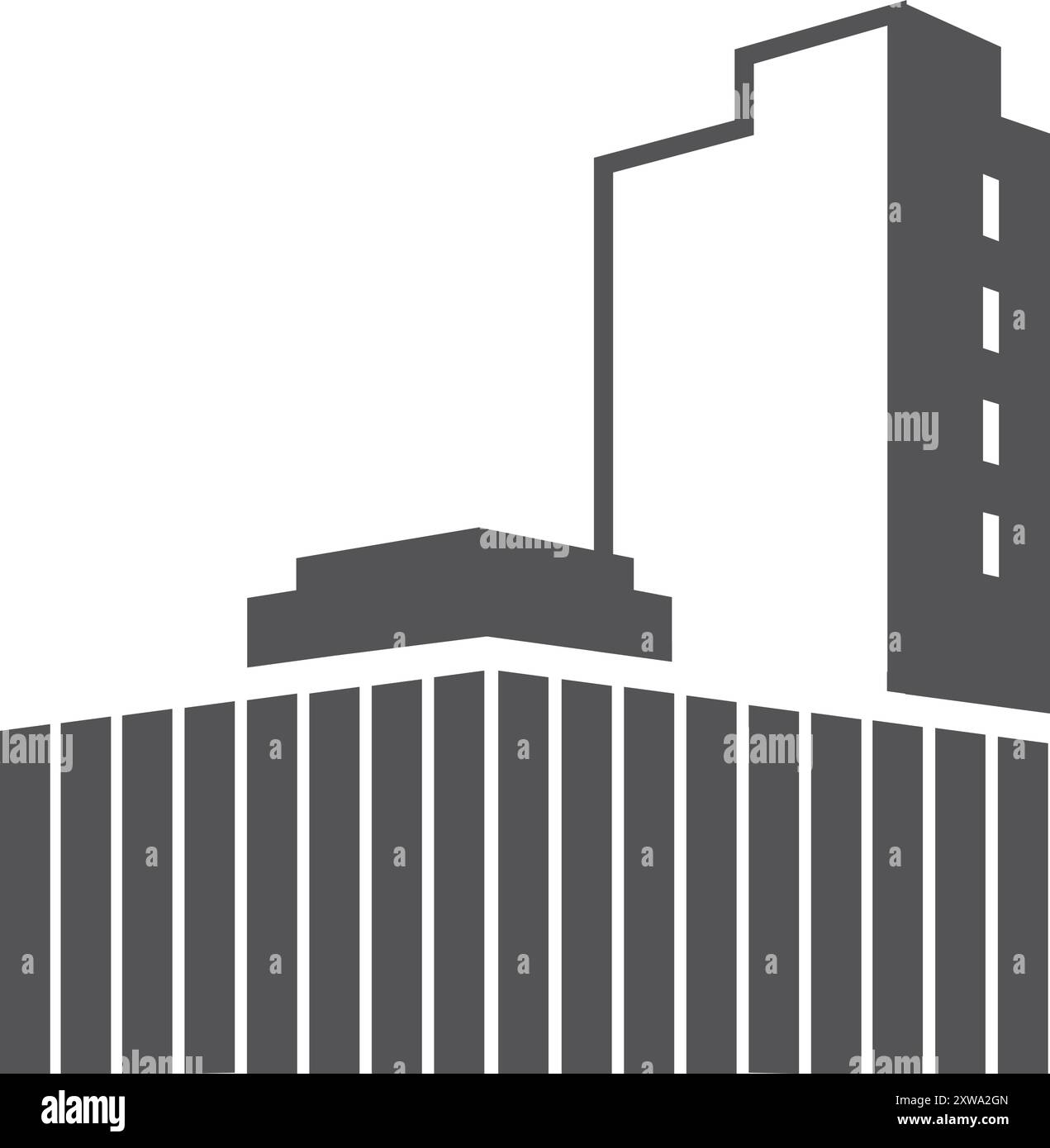 Schwarzes Urban-Logo. Symbol für Geschäftsstädte Stock Vektor