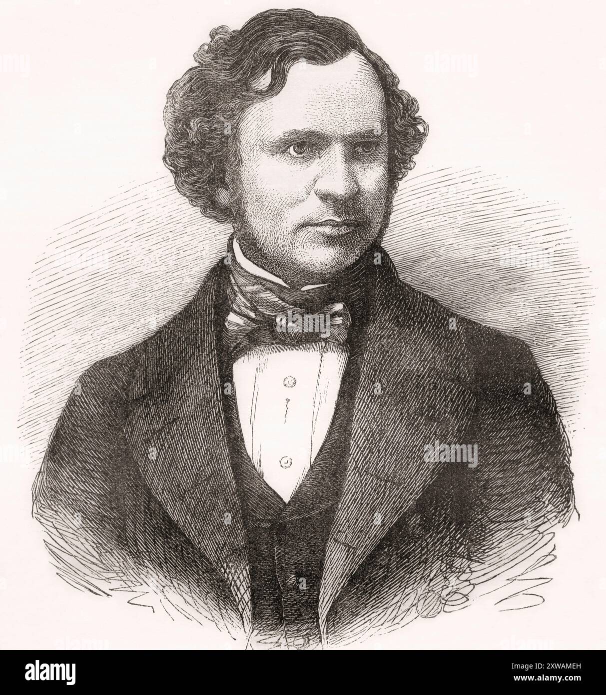 Edward Henry Stanley, 15. Earl of Derby, 1826–1893, alias Lord Stanley. Britischer Staatsmann. Aus Cassells Illustrated History of England, veröffentlicht um 1880. Stockfoto