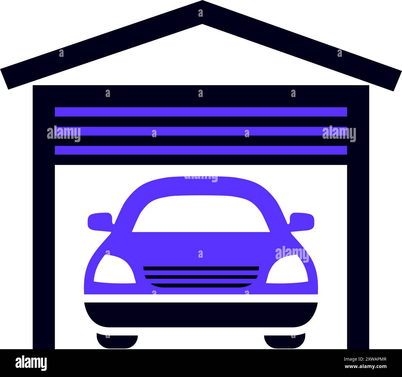 Flaches Transportsymbol, quadratische Form Stock Vektor