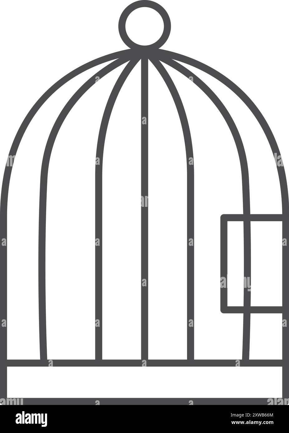 Symbol für Vogelkäfiglinie. PET- oder Zoo-Symbol Stock Vektor