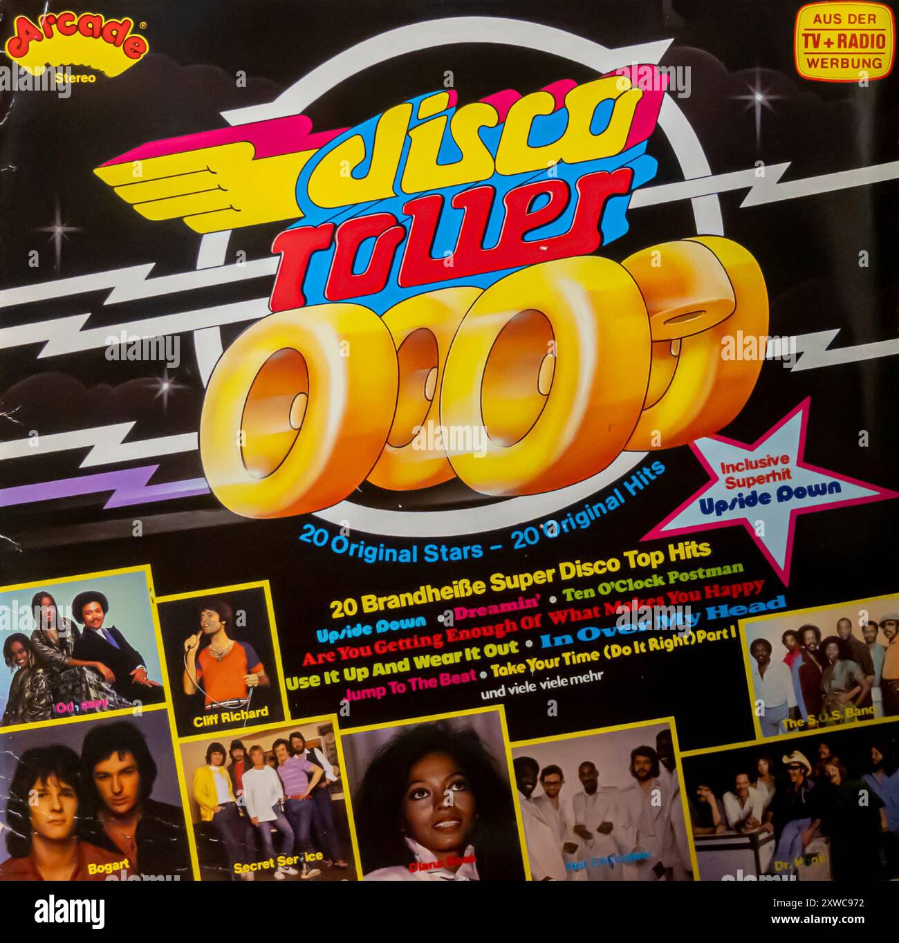 Verschiedene – Disco-Rollen – 1980 Stockfoto
