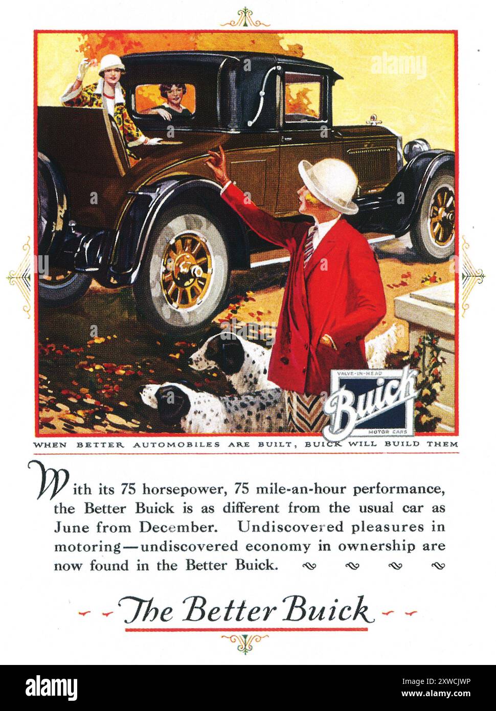 1925 Buick Car-Anzeige Stockfoto