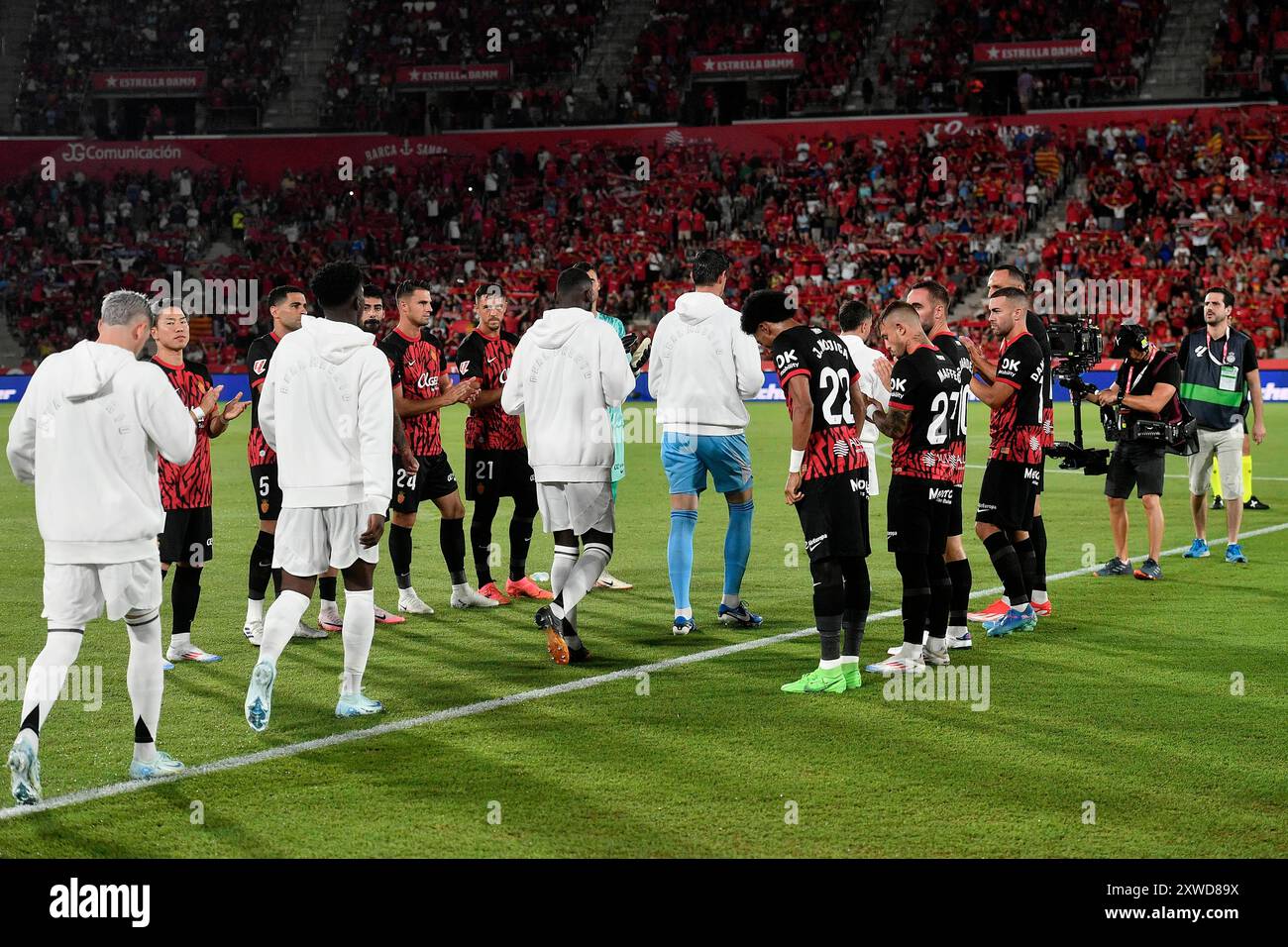 Spanisches La-Liga-Spiel zwischen Mallorca und Real Madrid im Son Moix-Stadion auf Mallorca, Spanien. August 2024. RCD Mallorca/Cordon Press Credit: CORDON PRESS/Alamy Live News Stockfoto