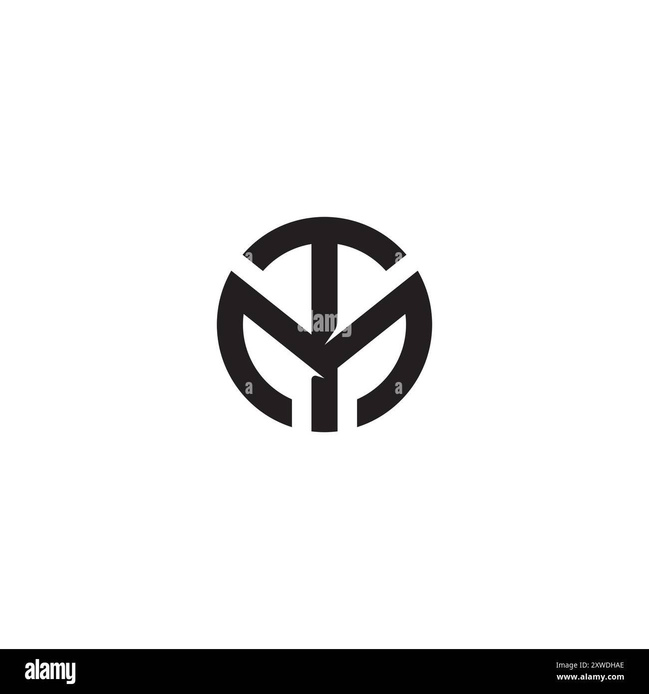 Letter TM- oder MT-Logo oder -Symbol Stock Vektor