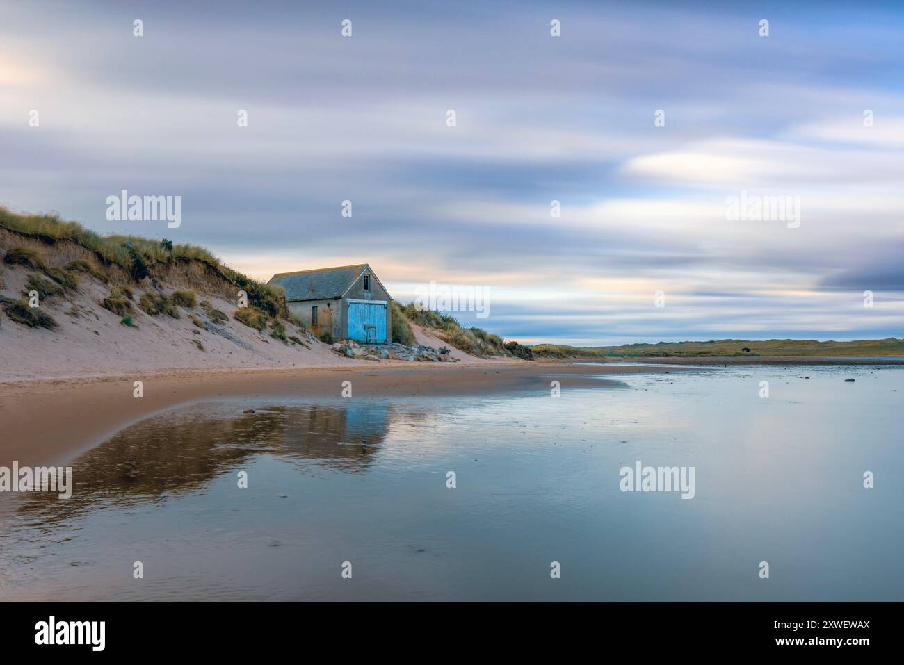 Newburgh Beach, nördlich von Aberdeen gelegen, bietet Wildtierbeobachtungsmöglichkeiten, darunter Robben, Wale, Delfine und verschiedene Vogelarten, mit einem Stockfoto