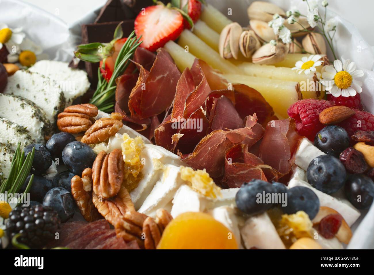 Eine Nahaufnahme eines Weidebodens. Stockfoto