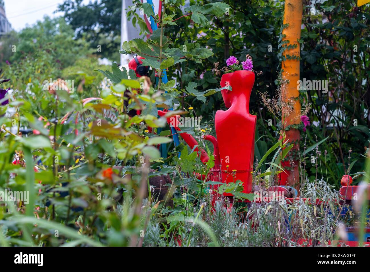 Farbenfrohe Kunst in Kopenhagens Viertel Freetown Christiania Stockfoto