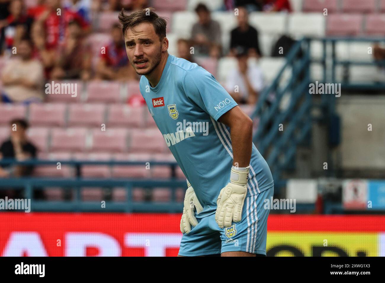 Krakau, Polen. August 2024. Fußball 2024 2025 Betclic 1 Liga Wisla Krakau vs Arka Gdynia op: Pawel Lenarcik Credit: Konrad Swierad/Alamy Live News Stockfoto