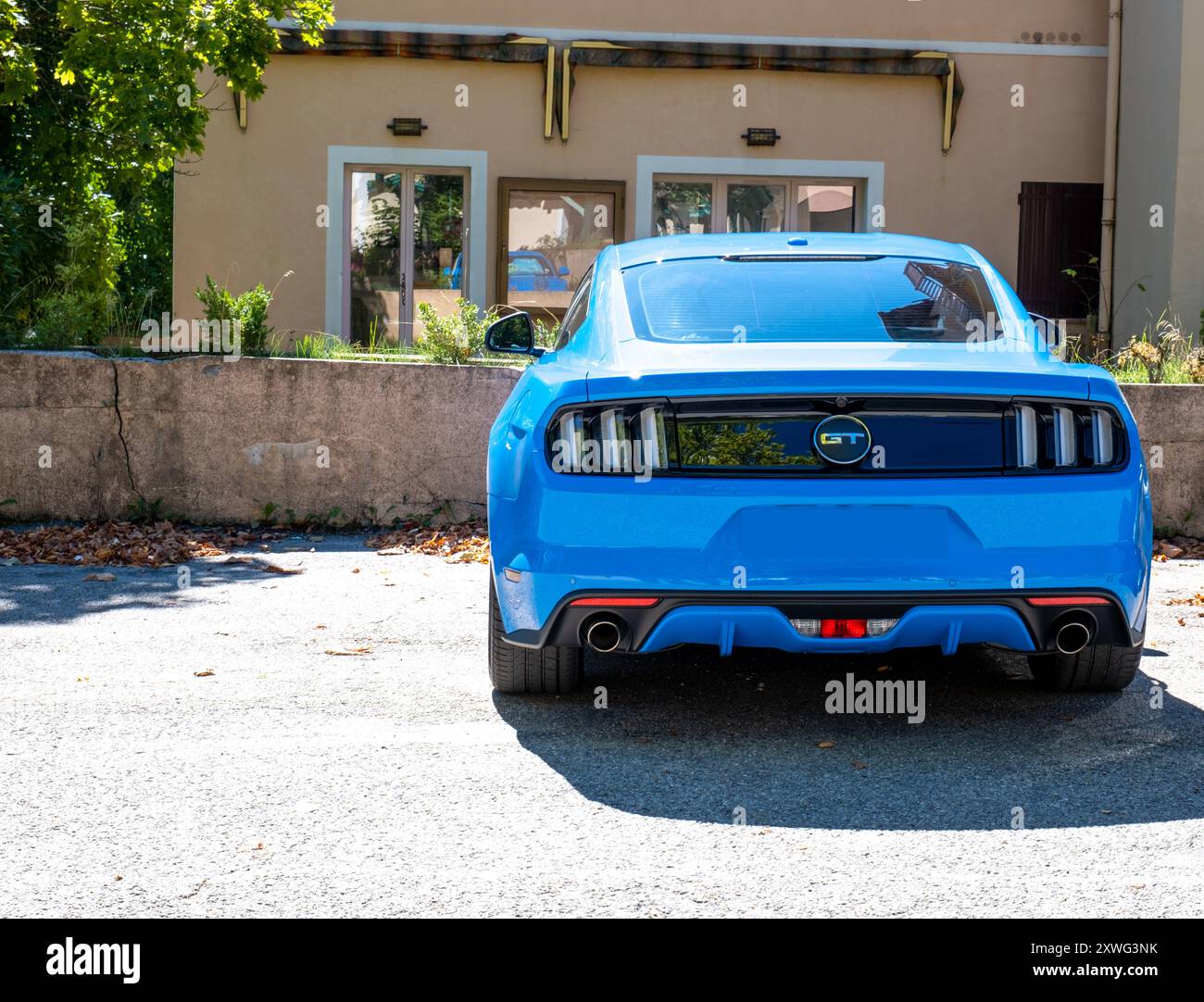 Legendärer blauer Sportwagen Stockfoto