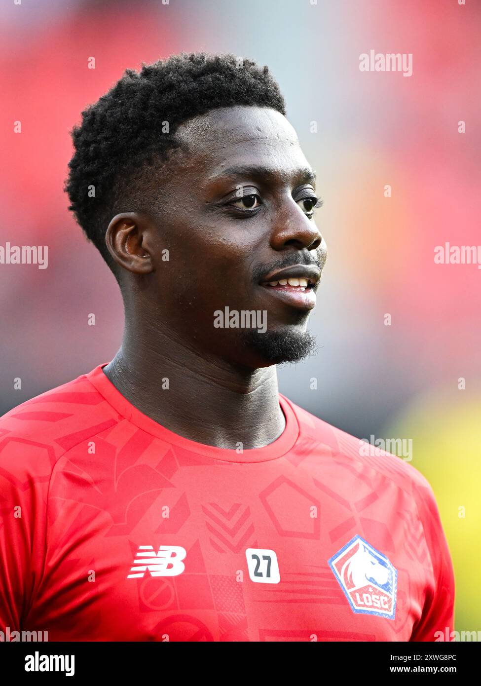 VALENCIENNES - Mohamed Bayo von Lille OSC während der dritten Qualifikationsrunde der UEFA Champions League zwischen Lille OSC und Fenerbahce SK im Stade du Hennegau am 6. August 2024 in Valenciennes, Frankreich. ANP | Hollandse Hoogte | GERRIT VAN KEULEN Stockfoto