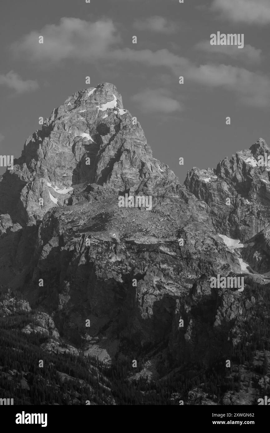 Gipfel der Grand Teton Mountains Stockfoto