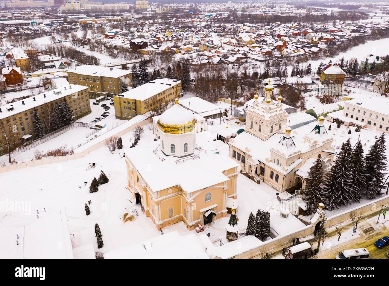 Penza City. Kloster Der Heiligen Dreifaltigkeit. Blick von oben Stockfoto