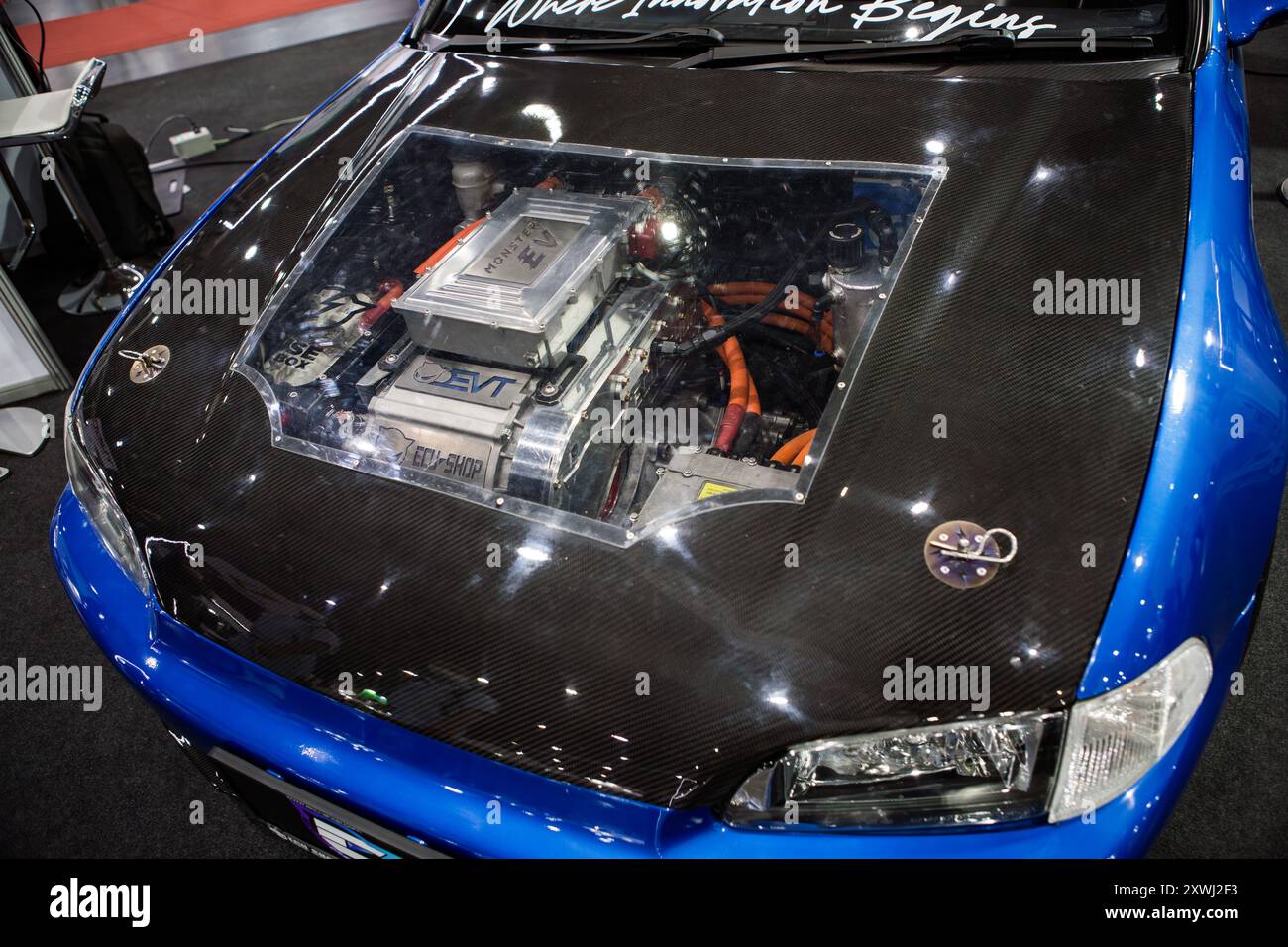 Bangkok, Thailand – 21. Juni 2024: Umbauanzeige des Honda Civic EV auf der Manufacturing Expo 2024. Stockfoto