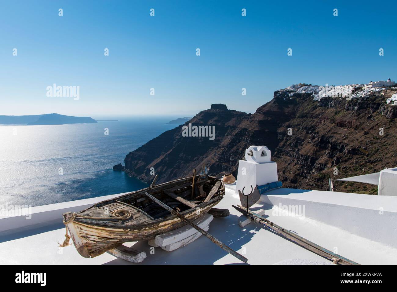 Blick auf Santorin - Griechenland Stockfoto