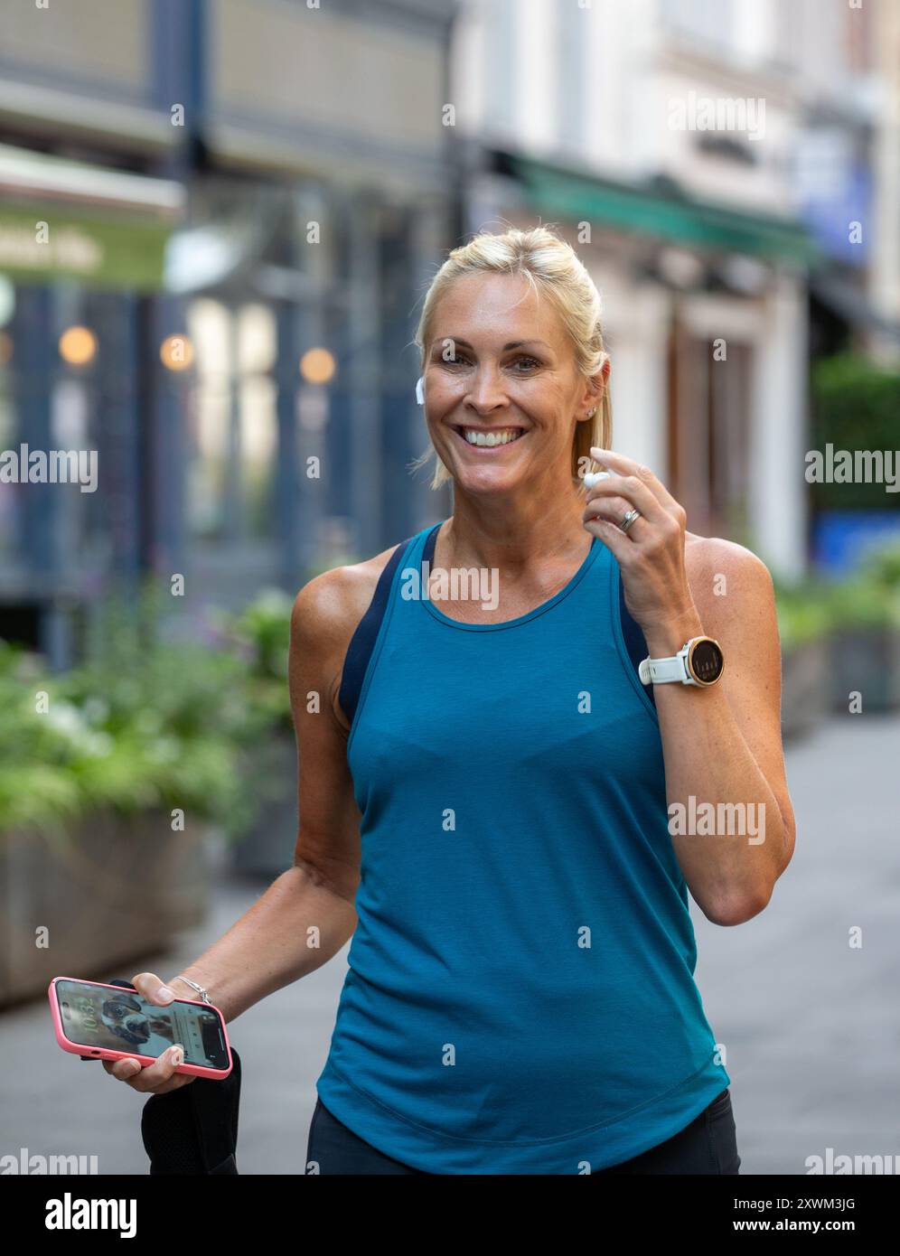 London, Großbritannien. August 2024. Jenni Falconer verlässt Global Radio Credit: Richard Lincoln/Alamy Live News Stockfoto