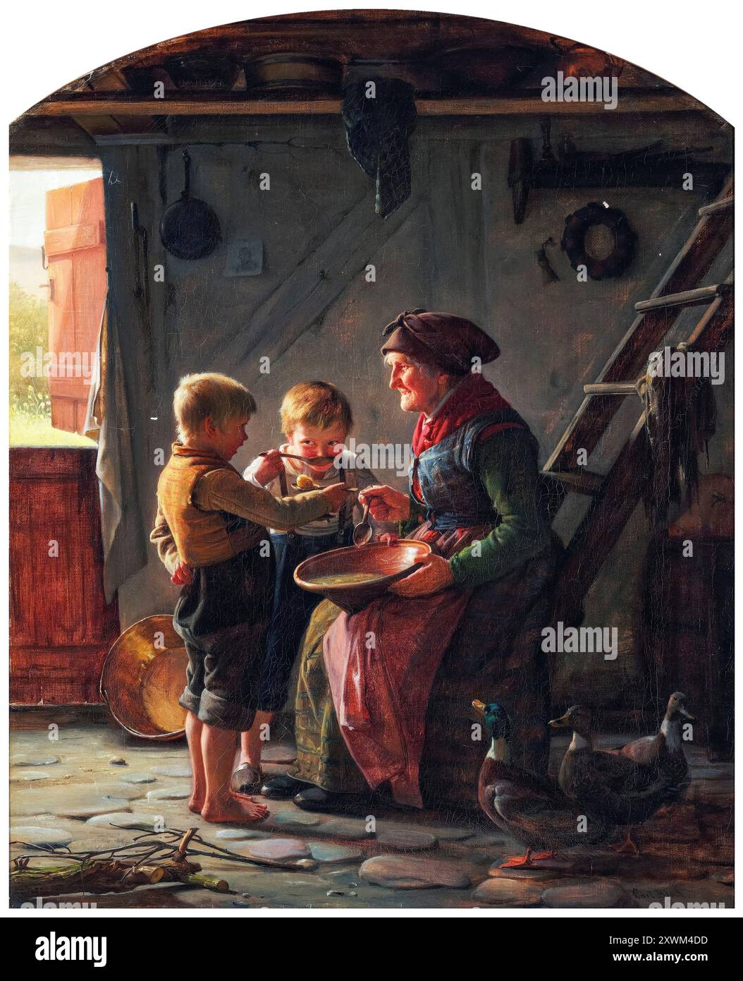 Carl Bloch et Maaltid, (Ein Essen), Gemälde 1859 Stockfoto