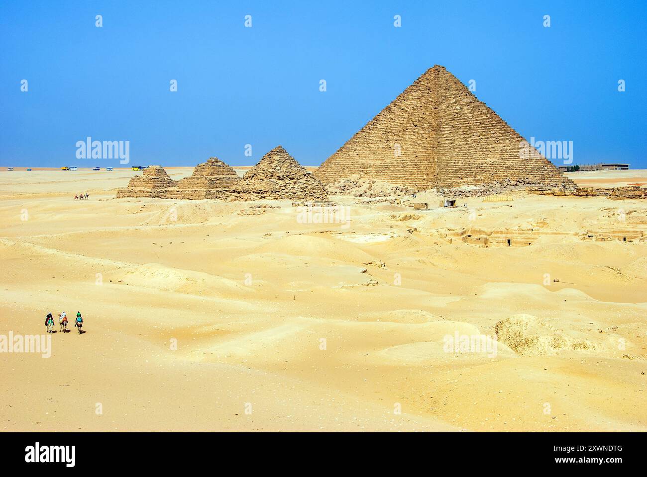 Pyramide des Mykerinos - Gizeh Nekropole, Unterägypten Stockfoto