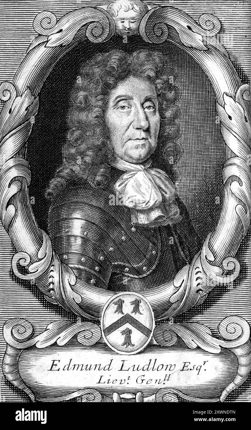 EDMUND LUDLOW (1617-1692) englischer Parlamentarier Stockfoto