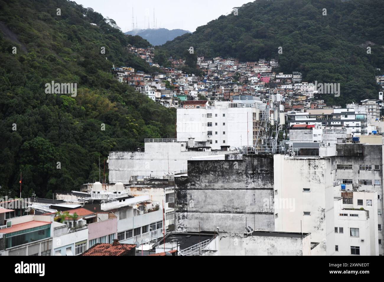 Blick auf die Favela in Rio de Janeiro Stockfoto