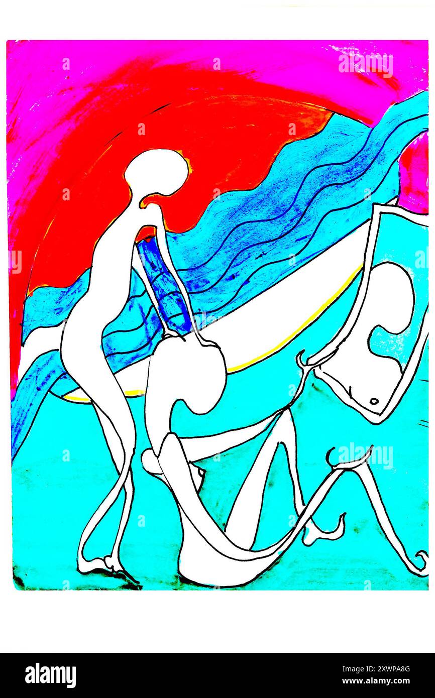 Die Londoner Künstlerin Julie Bloom Current Collection of Mixed Media Artworks, London, Großbritannien. Kredit PatPhoto/Alamy Stock Stockfoto