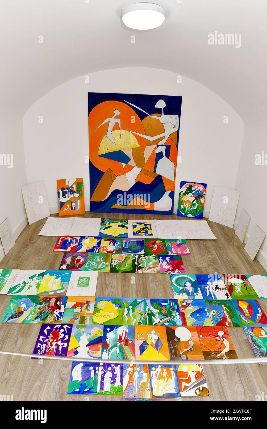 Die Londoner Künstlerin Julie Bloom Current Collection of Mixed Media Artworks, London, Großbritannien. Kredit PatPhoto/Alamy Stock Stockfoto