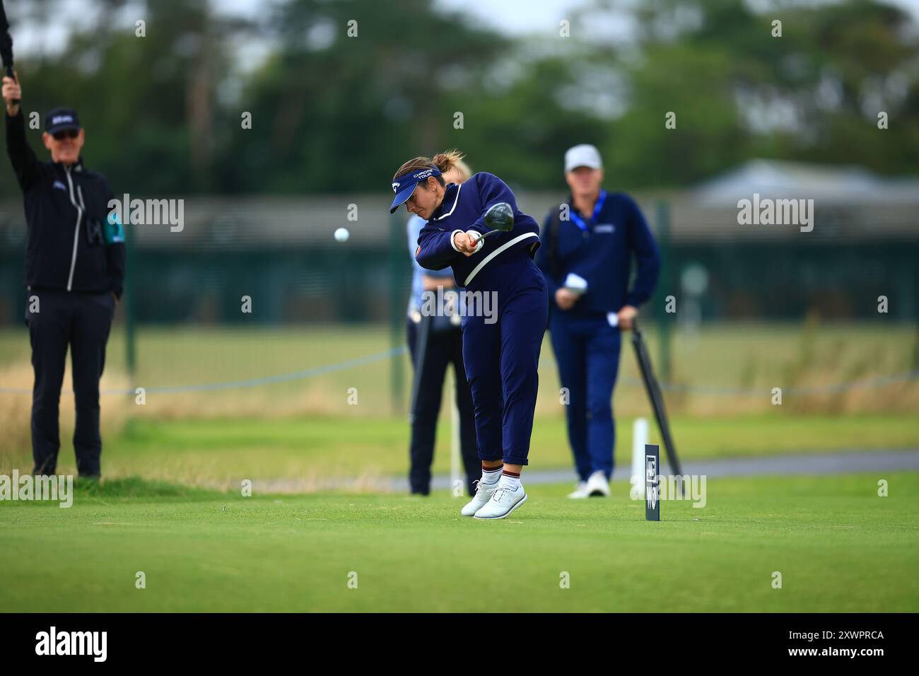 August 2024; Old Course in St Andrews, St Andrews, Fife, Schottland; AIG Womens Open Golf, Übungstag 2; Stockfoto