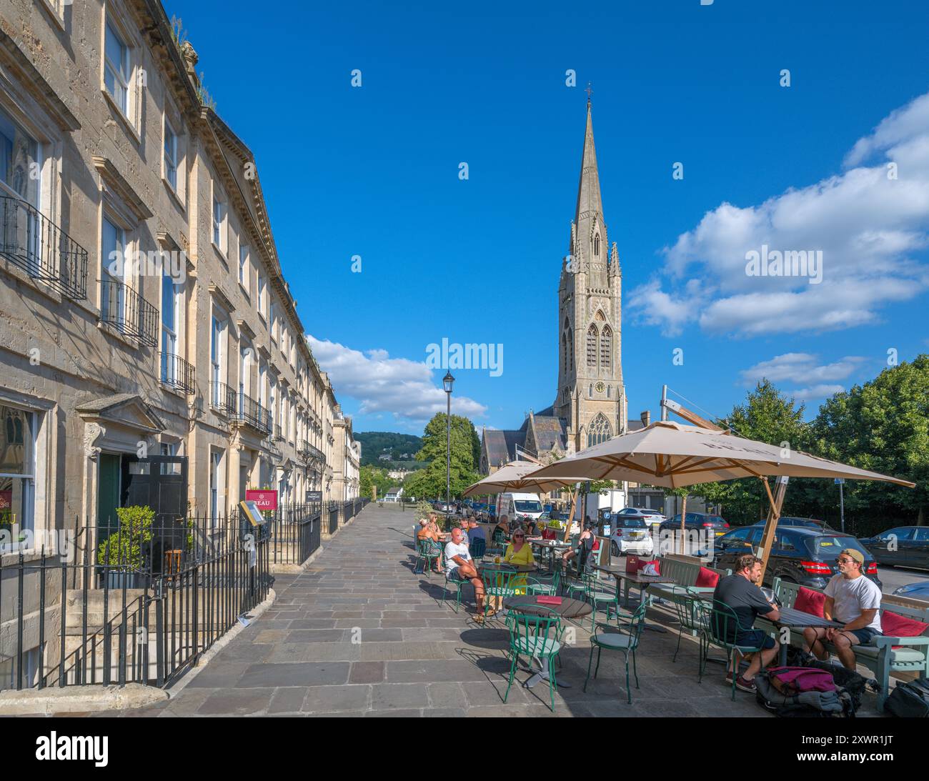 The Brasserie Beau and the Hotel Indigo, South Parade, Bath, Somerset, England, UK Stockfoto