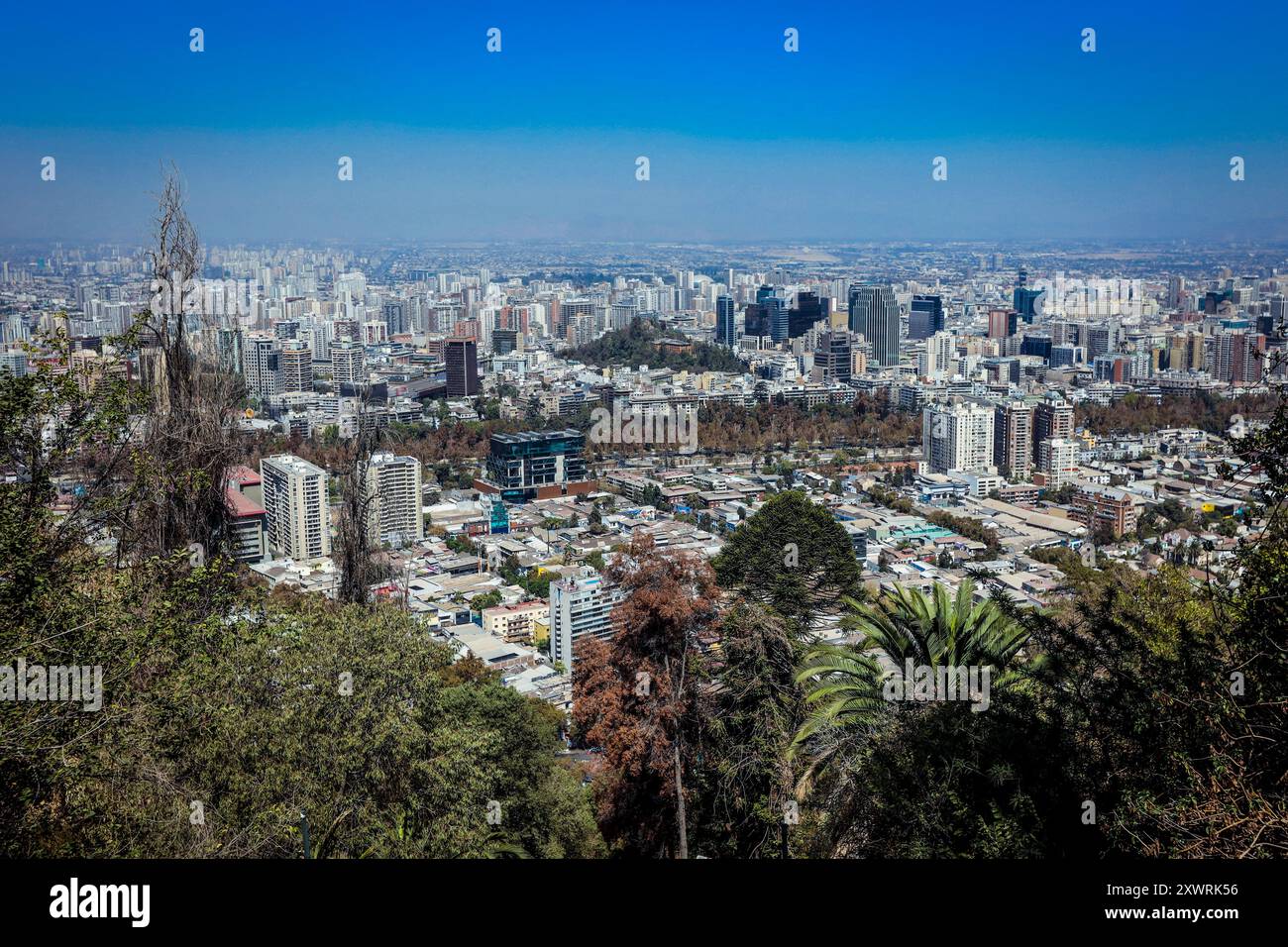 Panoramablick auf Santiago, Chile Stockfoto