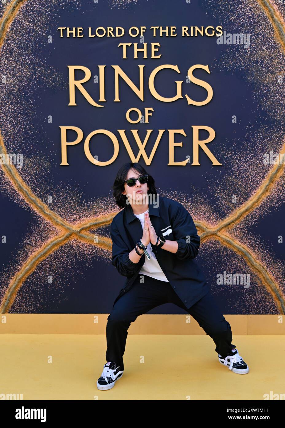 LONDON, GROSSBRITANNIEN. August 2024. Der Charater The Rings of Power nimmt an der Weltpremiere von The Lord of the Rings: The Rings of Power Teil – Staffel 2 im BFI SOUTHBANK in London, Großbritannien. (Quelle: Siehe Li/Picture Capital/Alamy Live News Stockfoto
