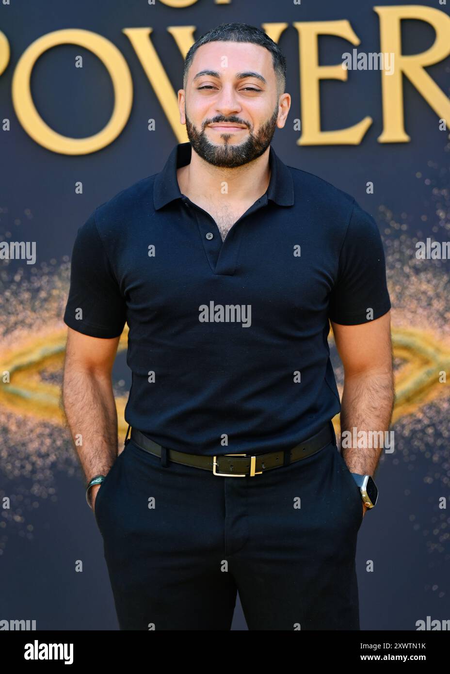 LONDON, GROSSBRITANNIEN. August 2024. Chedli Ben Hassine nimmt an der Weltpremiere von The Lord of the Rings: The Rings of Power – Staffel 2 im BFI SOUTHBANK in London Teil. (Quelle: Siehe Li/Picture Capital/Alamy Live News Stockfoto