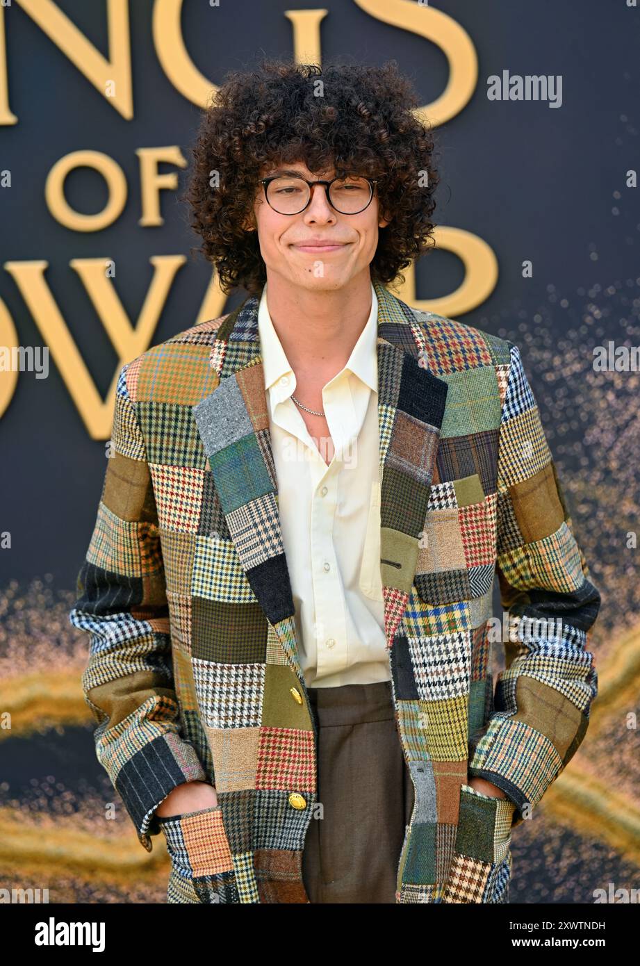 LONDON, GROSSBRITANNIEN. August 2024. Reece Feldman nimmt an der Weltpremiere von The Lord of the Rings: The Rings of Power – Staffel 2 im BFI SOUTHBANK in London Teil. (Quelle: Siehe Li/Picture Capital/Alamy Live News Stockfoto