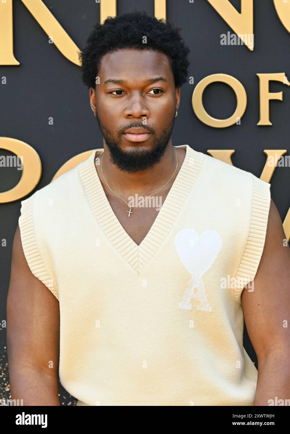 LONDON, GROSSBRITANNIEN. August 2024. Eric Shango nimmt an der Weltpremiere von The Lord of the Rings: The Rings of Power – Staffel 2 im BFI SOUTHBANK in London Teil. (Quelle: Siehe Li/Picture Capital/Alamy Live News Stockfoto