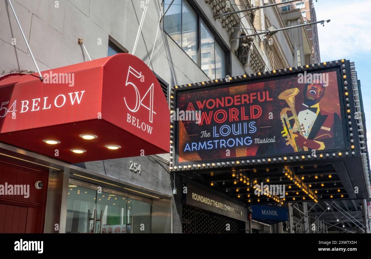 „A Wonderful World: The Louis Armstrong Musical“ im Studio 54 Theater, 2024, New York City, USA Stockfoto