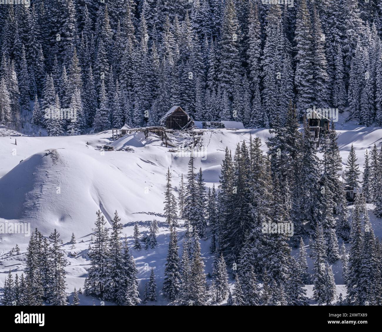 Eine Goldmine in den Colorado San Juan Mountains. Stockfoto