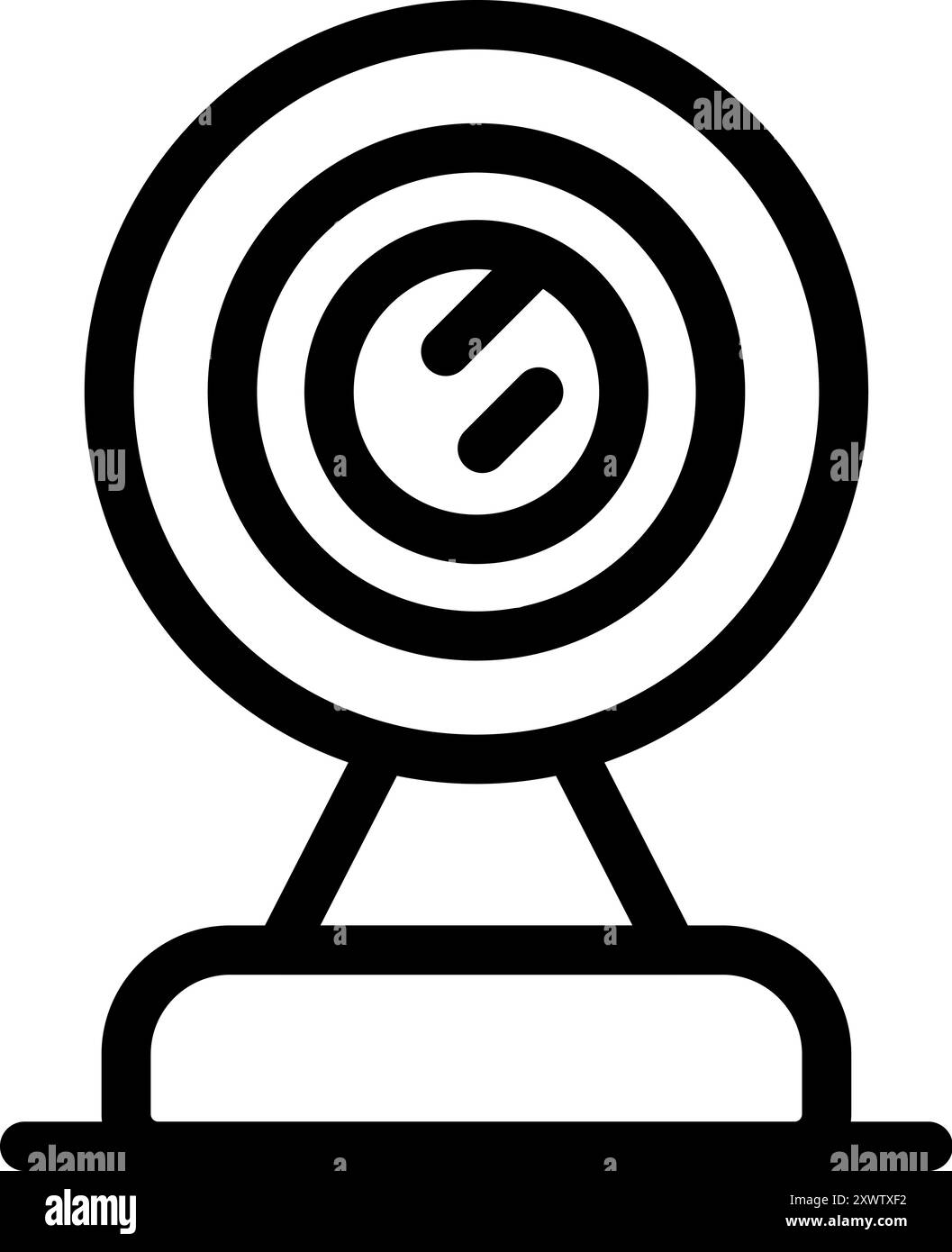 Einfaches Symbol einer Webcam-Aufnahme, perfekt für Websites und Apps im Zusammenhang mit Videoanrufen, Streaming und Videokonferenzen Stock Vektor
