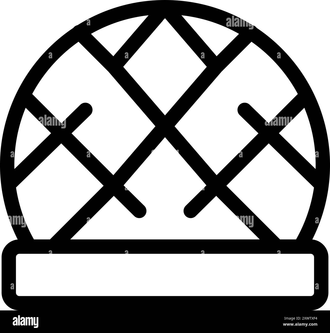 Auf dem Boden stehende runde Käfigfalle zum Einfangen von Tieren oder Insekten Stock Vektor