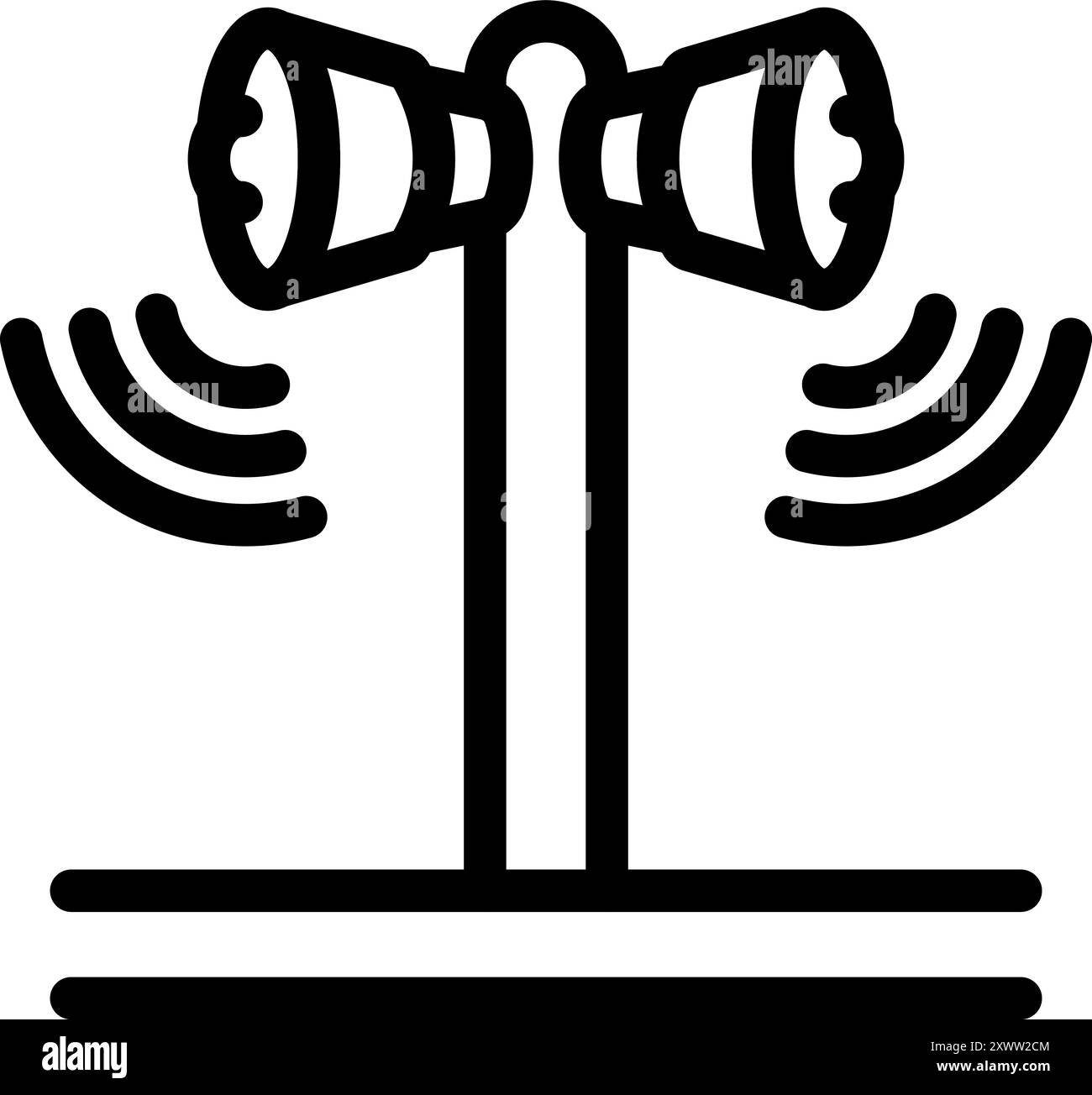 Der Straßenlautsprecher sendet wichtige Informationen Stock Vektor