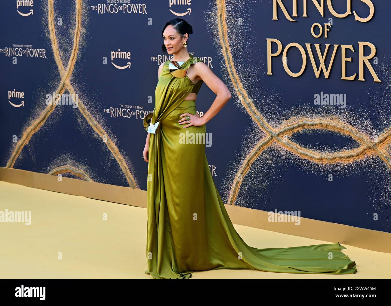 LONDON, GROSSBRITANNIEN. August 2024. Cynthia Addai-Robinson nimmt an der Weltpremiere von The Lord of the Rings: The Rings of Power – Staffel 2 im BFI SOUTHBANK in London Teil. (Quelle: Siehe Li/Picture Capital/Alamy Live News Stockfoto