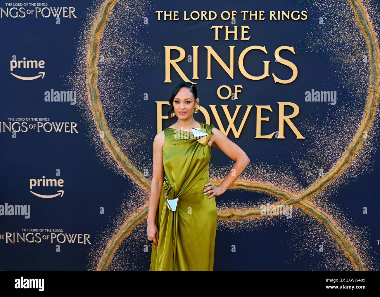 LONDON, GROSSBRITANNIEN. August 2024. Cynthia Addai-Robinson nimmt an der Weltpremiere von The Lord of the Rings: The Rings of Power – Staffel 2 im BFI SOUTHBANK in London Teil. (Quelle: Siehe Li/Picture Capital/Alamy Live News Stockfoto