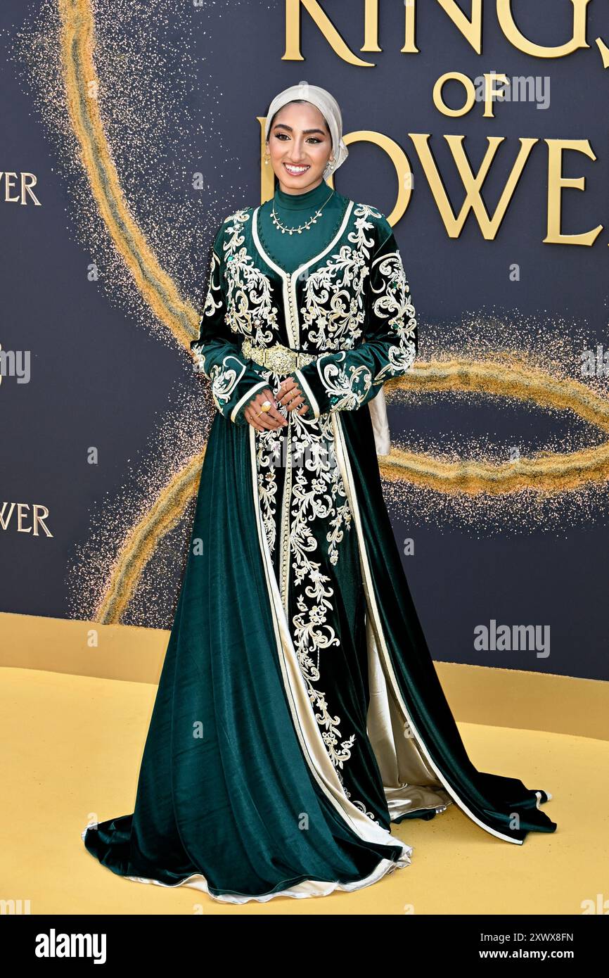 Zainab Jiwa, der Herr der Ringe: The Rings of Power Premiere, London, Großbritannien Stockfoto