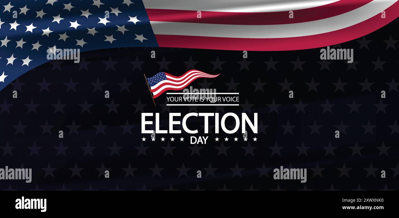 Ihre Stimme Ihre Stimme der Schlüssel zum Wandel am Wahltag Stock Vektor