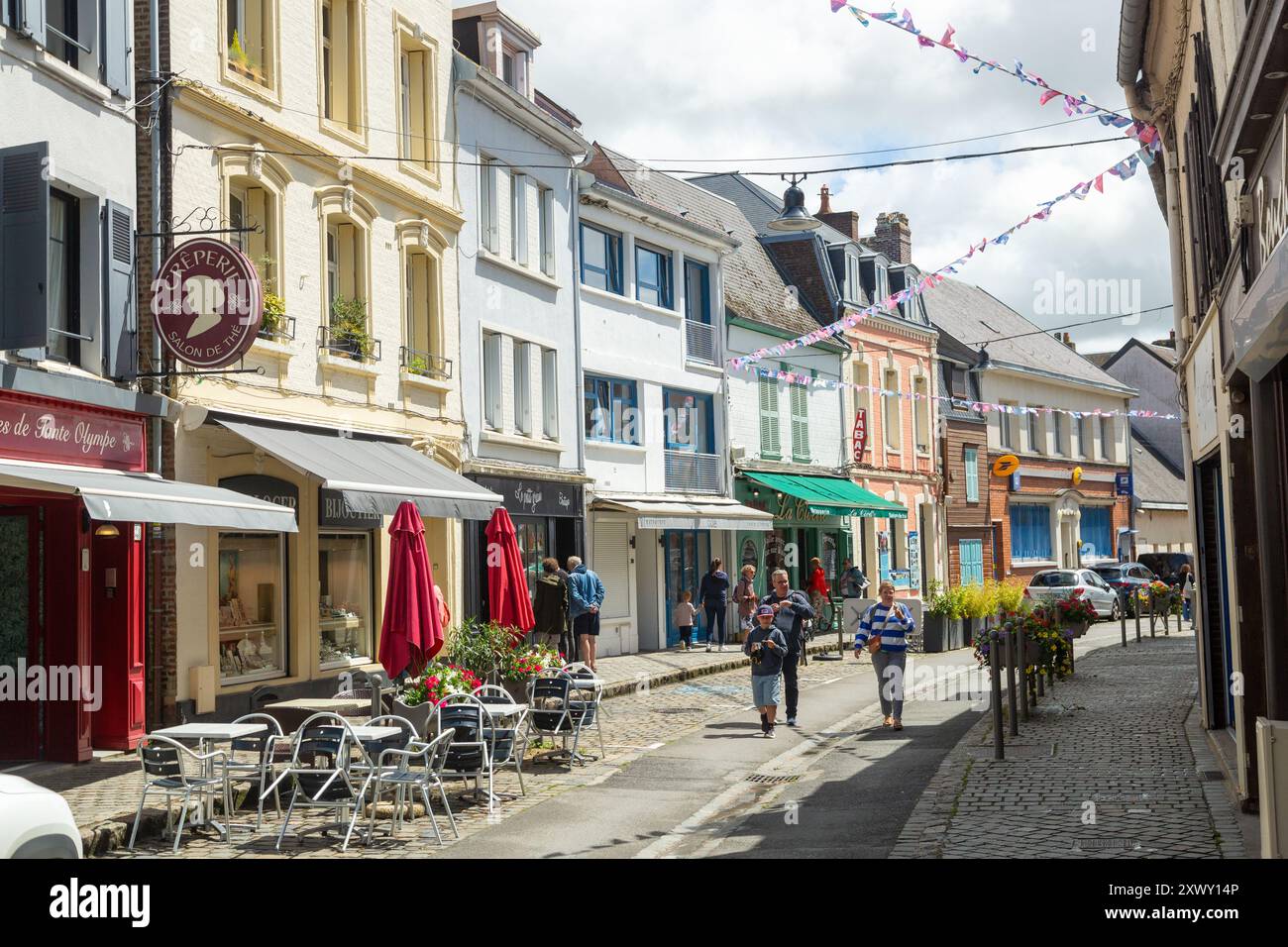 Rue de la Ferte, Saint valery sur somme, Frankreich Stockfoto