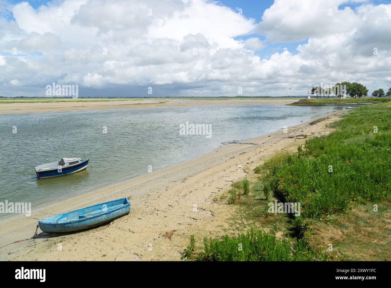Die Bucht von St. Valery-sur-Somme in Picardie, Frankreich Stockfoto