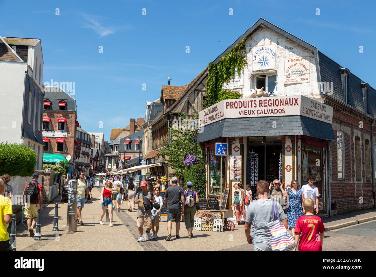 Kaufen Sie regionale Produkte, Etretat, Normandie, Frankreich Stockfoto