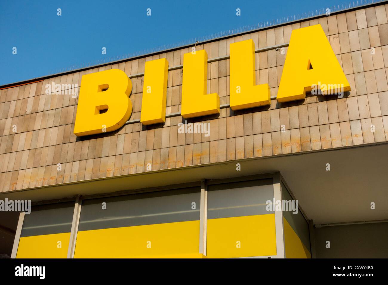 BILLA Logo Supermarkt Prag Tschechische Republik Stockfoto