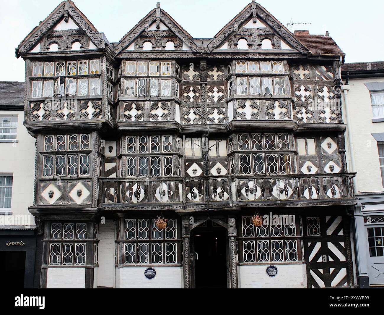 The Feathers Hotel, Ludlow, England – 1983 nannte die New York Times es es zum „schönsten inn der Welt“ Stockfoto